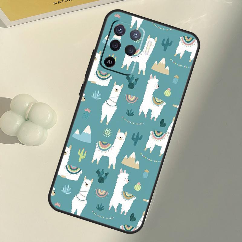 Чехол Lama Llama Alpacas для OPPO A74 A94 A54 A1K A15 A16 A52 A72 A83 A91 A93 A53S A5 A9 A31 A53 2020, чехол