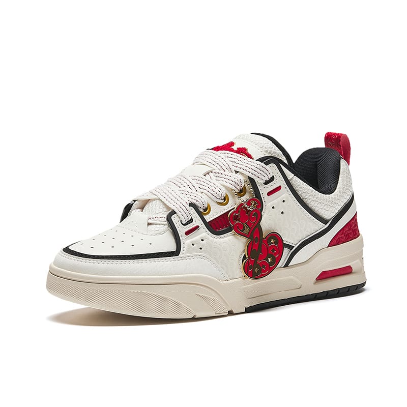 Anta Low top Skateboard Shoes Women's White Black Red 122518040-14