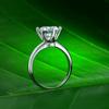 Tancise Jewelry S925 Sterling Silver Ring Classic Inlaid 4 Carat Jewelry