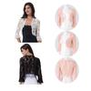 Ladies Half Sleeve Lace Bolero Shrugs Elegant Ruffle Open Front Cardigans Wedding Party Dress Accessaries