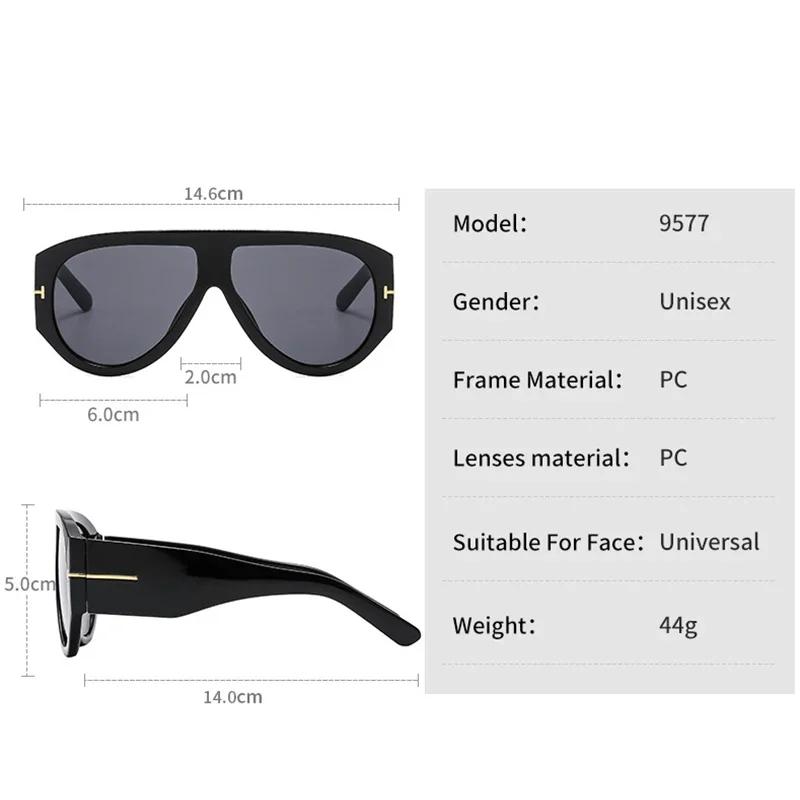 Солнцезащитные очки в Т-образной оправе с большой оправой Pilot 2024 New Toad Fashion Sunglasses Персонализированные женские солнцезащитные очки Защита глаз Очки
