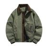 New Men's Lapel Jacket, Solid Color Casual Sports Coat, Full Zipper Lightweight Outdoor Workwear Top