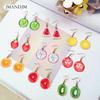 Корейская версия фруктовых серег Ананасовые серьги Популярные летние серьги