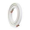 7620mm Mini Split Line Set, 9.5 & 15.9mm O.D Copper Pipes Tubing and Triple-Layer Insulation, for Mini Split Air Conditioning Refrigerant or Heating