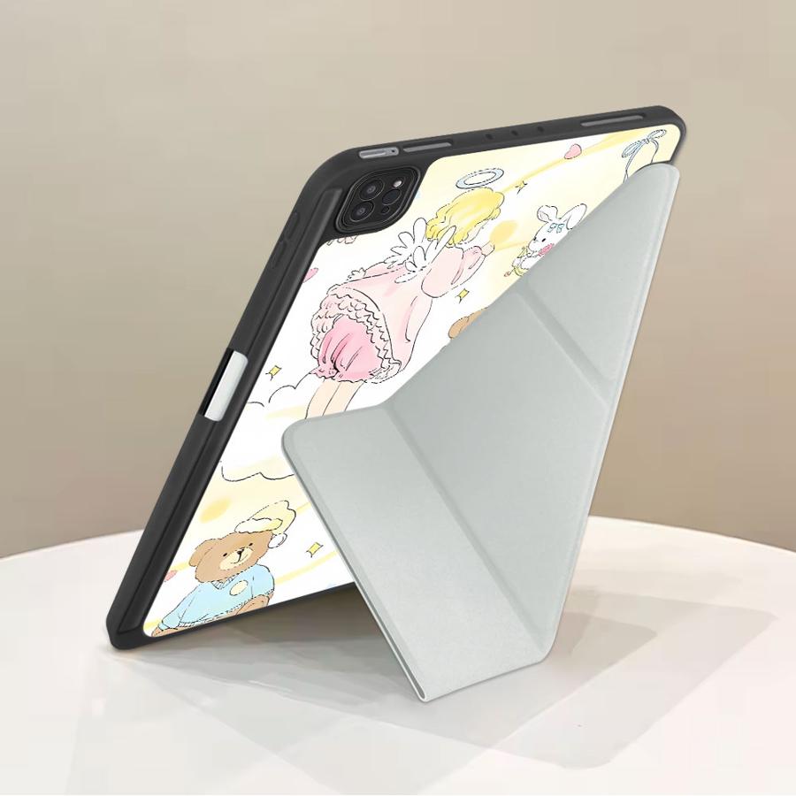 Очаровательный чехол-планшет Ангел для iPad Air 4 5 M3 M2 1 2 M4 11 дюймов Mini 6 7 Pro 2025 Pro 11-го 10-го 9-го 8-го 7-го 12,9 дюйма Держатель