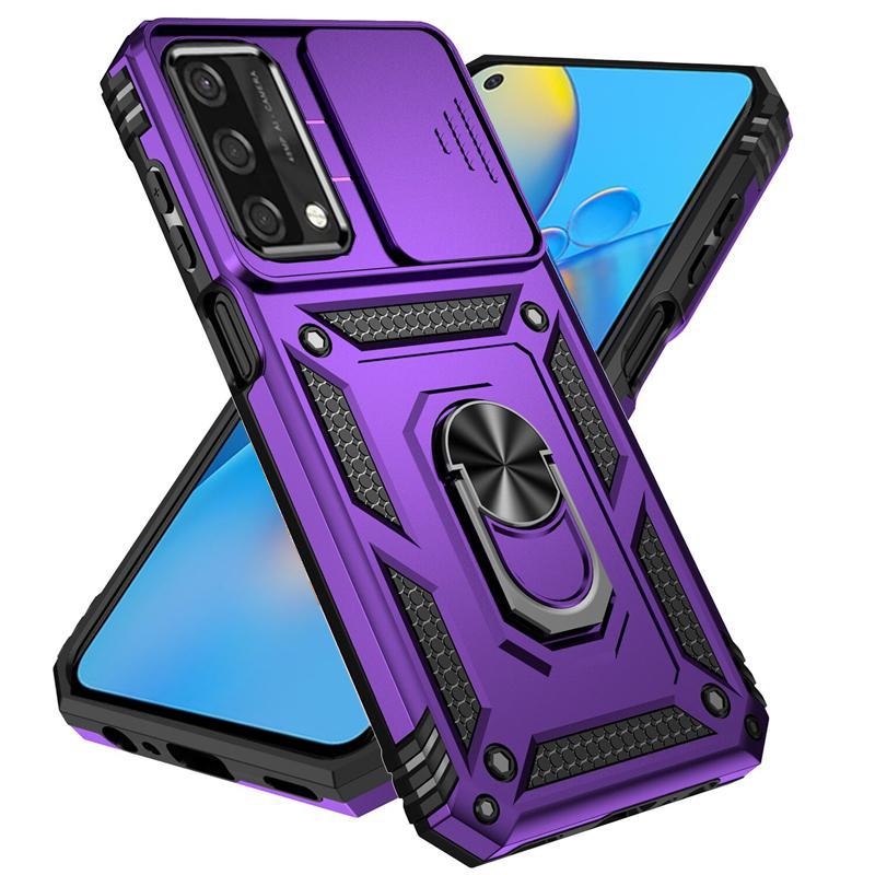 Чехол для телефона с защитным кольцом и подставкой для OPPO C21Y C25Y C20 C11 C12 A16 A54 A74 A54S A55 A57 A57S 4G 5G, противоударная защита объектива, задняя крышка