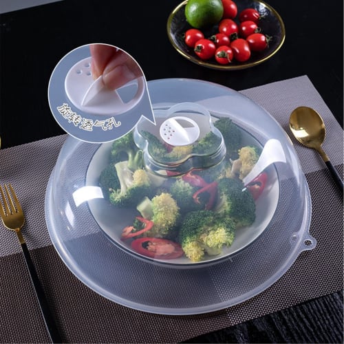 Heixuaon Microwave Plate Food Cover, Microwave Splash Guard | Splash-Proof Plate Guard Cover, Transparent Splash Guard Cooker Lid for Restaurants, Hom