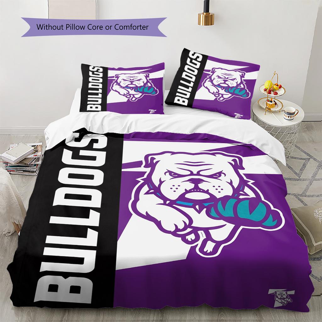 Truman State Bulldogs Pattern Bedding Set Quilt Cover Pillowcase Home Decor Gift (1 * duvet cover + 2 * pillowcase, without core)