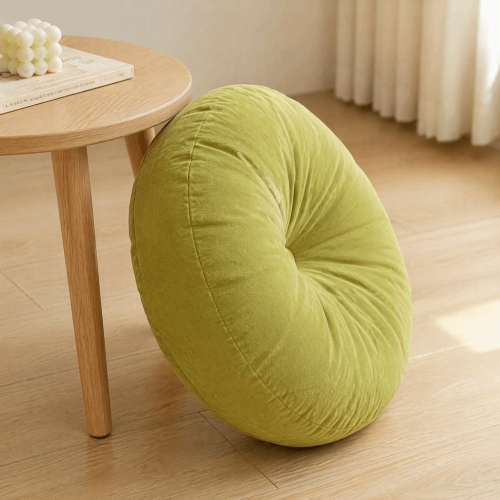 Thick Round Floor Pillow Corduroy Yoga Pillow Bohemian Meditation Seat Reading