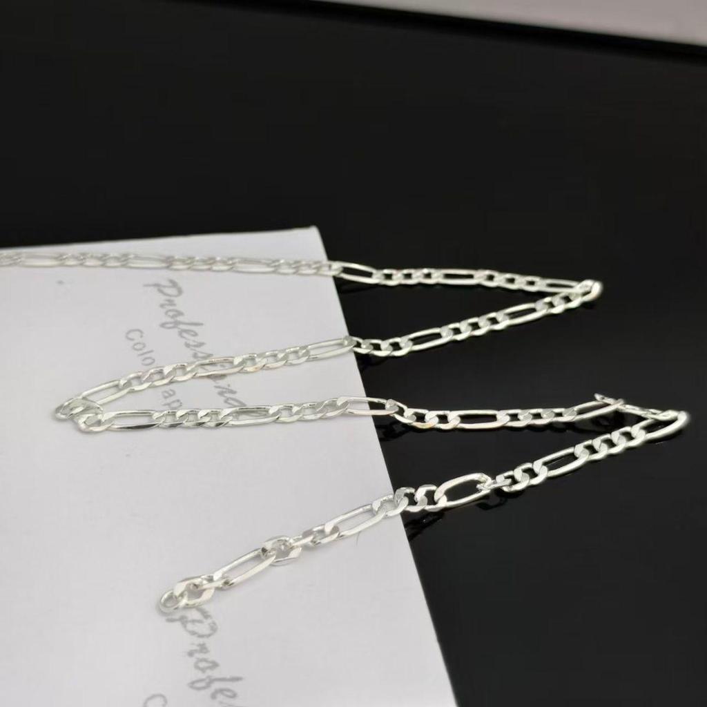 4mm Figaro Necklace for Men and Women – Popular European & American Jewelry Accessories