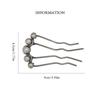 U-Shaped Hair Stick Pearl Hairpin Simple Headwear  Women