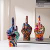 New Product Graffiti Middle Finger Gesture Finger Resin Ornament Home Desktop Living Room Office Decoration Crafts