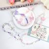 Пластиковый бант с бусинами цепочка для мобильного телефона бант бант Y2K шнурок для телефона подвеска для сумки