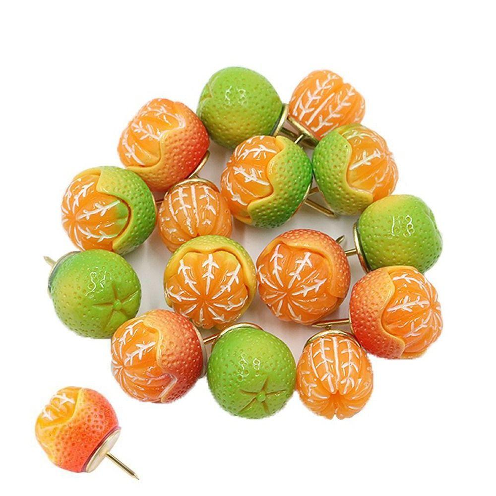 15 шт. Креативные канцелярские кнопки в виде фруктов, 3D кнопки-гвоздики, декоративные кнопки, офисные и школьные принадлежности