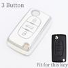 2 3-кнопочный чехол-футляр из ТПУ для ключа Peugeot Partner Tepee 207 307 308 407 Для Citroen C-Crosser C3 C4 Picasso Berlingo Держатель чехла