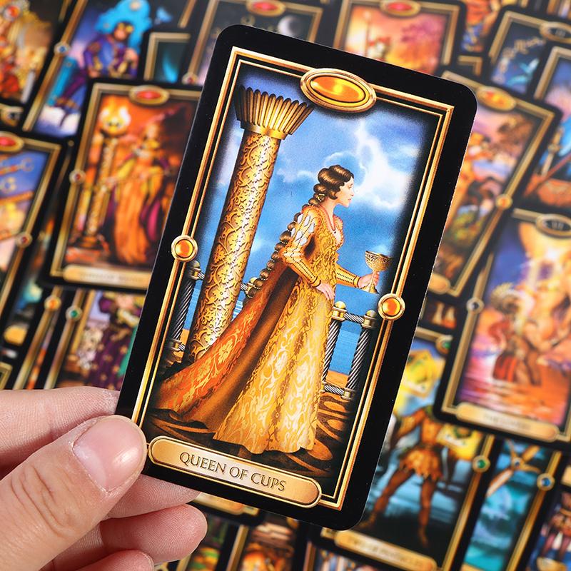 Easy Gilded Tarot English Board Game Divination Prediction Multiplayer Game