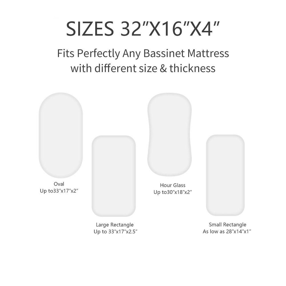 Printed Crib Fitted Sheets Removable Cradles Mattress Cover New Baby Fitted Bassinet Sheet