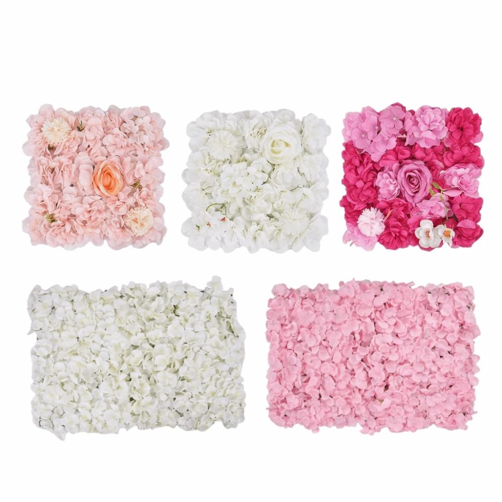 33x33cm Panel Rose Flower Wall 3D Rose Artificial Flower Backdrop  Birthday Party
