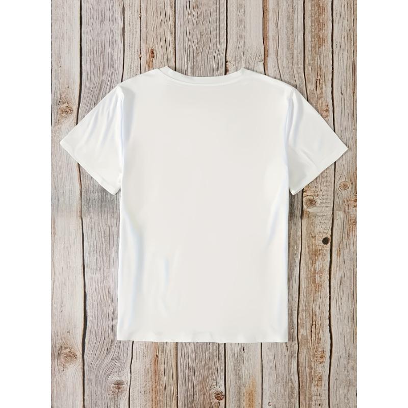 Funny Cartoon Cat Printed Round Neck T-Shirt, Casual Short Sleeve Tee for Spring and Autumn, Women'S Clothing.