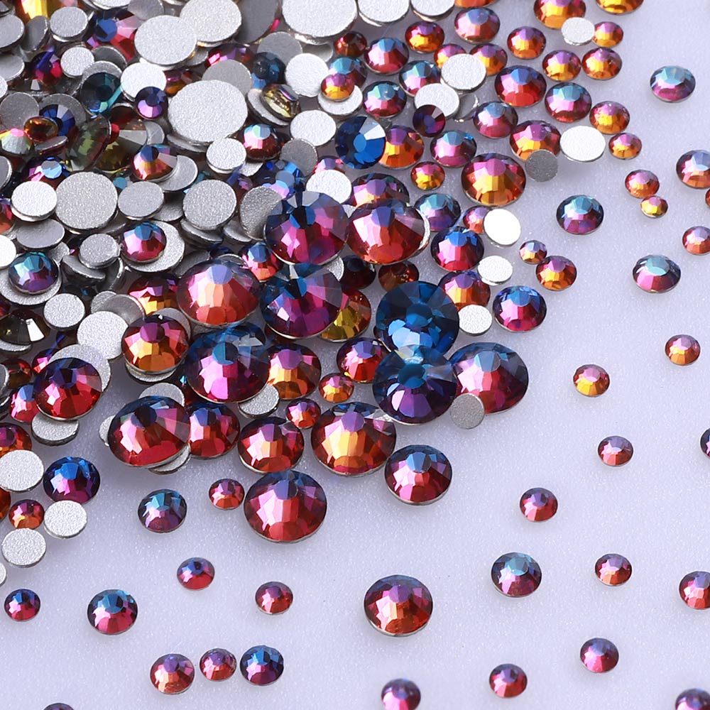 High Quality Rhinestone Non Hotfix Bulk Transparent Crystal AB Glass Rhinestones Mixed Sizes