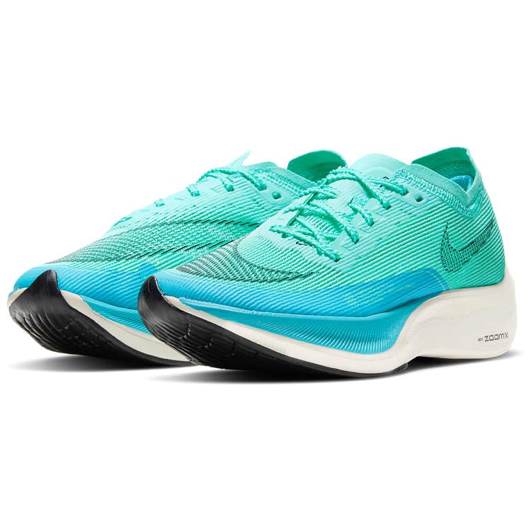 Nike Womens ZoomX Vaporfly NEXT% 2 'Aurora Green' (women's sizes) Aurora Green / Chlorine Blue / Pale Ivory / Black Running Shoes CU4123 300