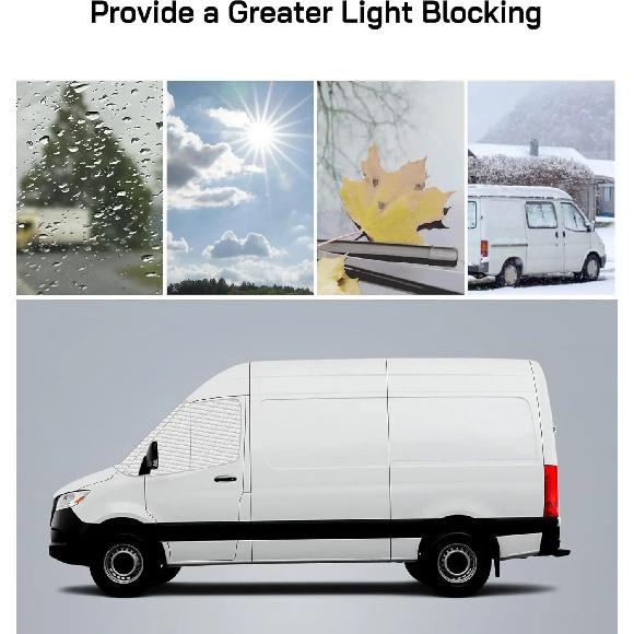 Чехол на лобовое стекло для Mercedes-Benz Sprinter 2006-2018 / 2018-2025 VW Crafter, 600D Оксфорд, всепогодный, противоугонный, снегозащитный