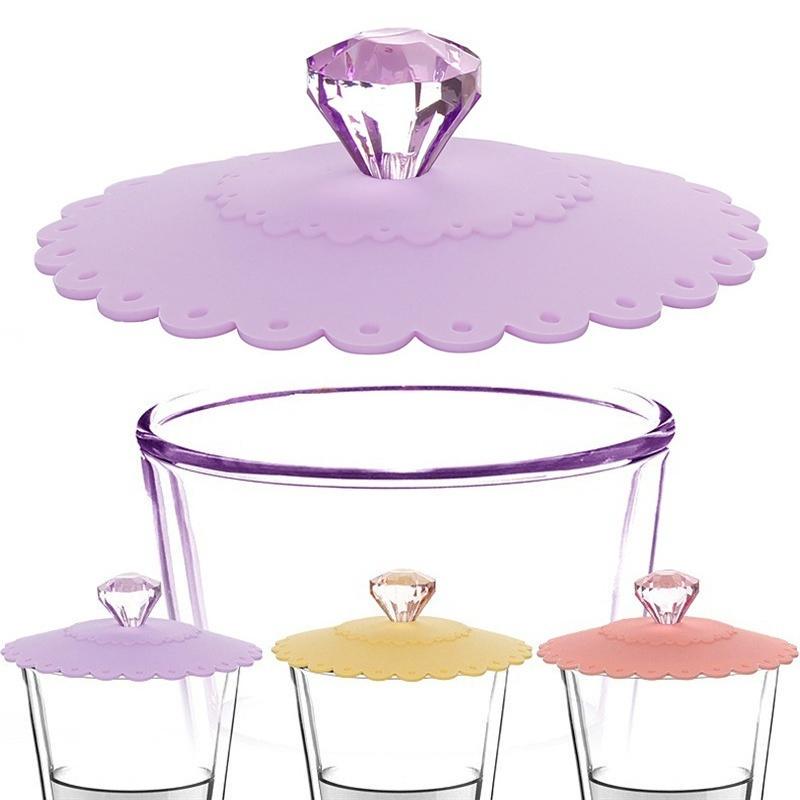 Кружевная крышка для чашки, силиконовая крышка, крышка для бутылки, аксессуар для домашнего офиса