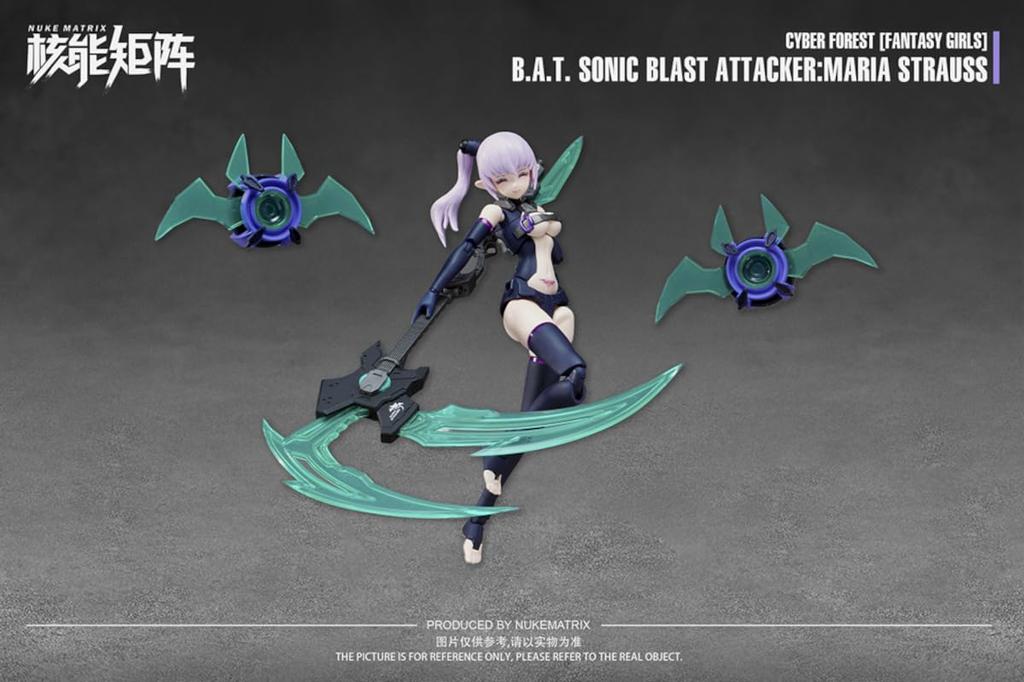 Doyusha NUKE MATRIX CYBER FOREST FANTASY GIRLS SONIC BLAST STRAUSS Scale Height 170mm Plastic Model First Limited Edition B.A.T. ATTACKERMARIA 1/12