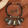 Rhinestone Inlaid Multi-layer Jewelry Set Crystal Women Jewelry Set Necklace Earrings Set  Women