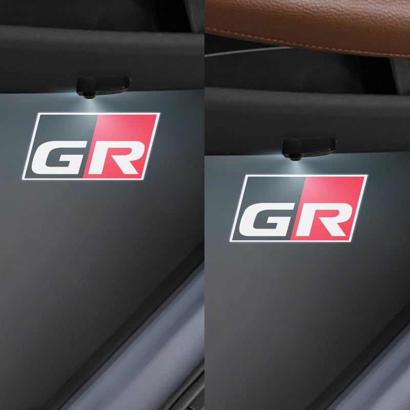 1/2 шт. Логотип GR Sport Светодиодные лампы-проекторы на дверь автомобиля Приветственные огни для Toyota Corolla C-HR Camry Yaris RAV4 Noah Voxy