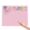 Kids Silicone Art Mat With Foldable Cup Brush Holder Color Dividers Waterproof Heat-resistant Craft Mat