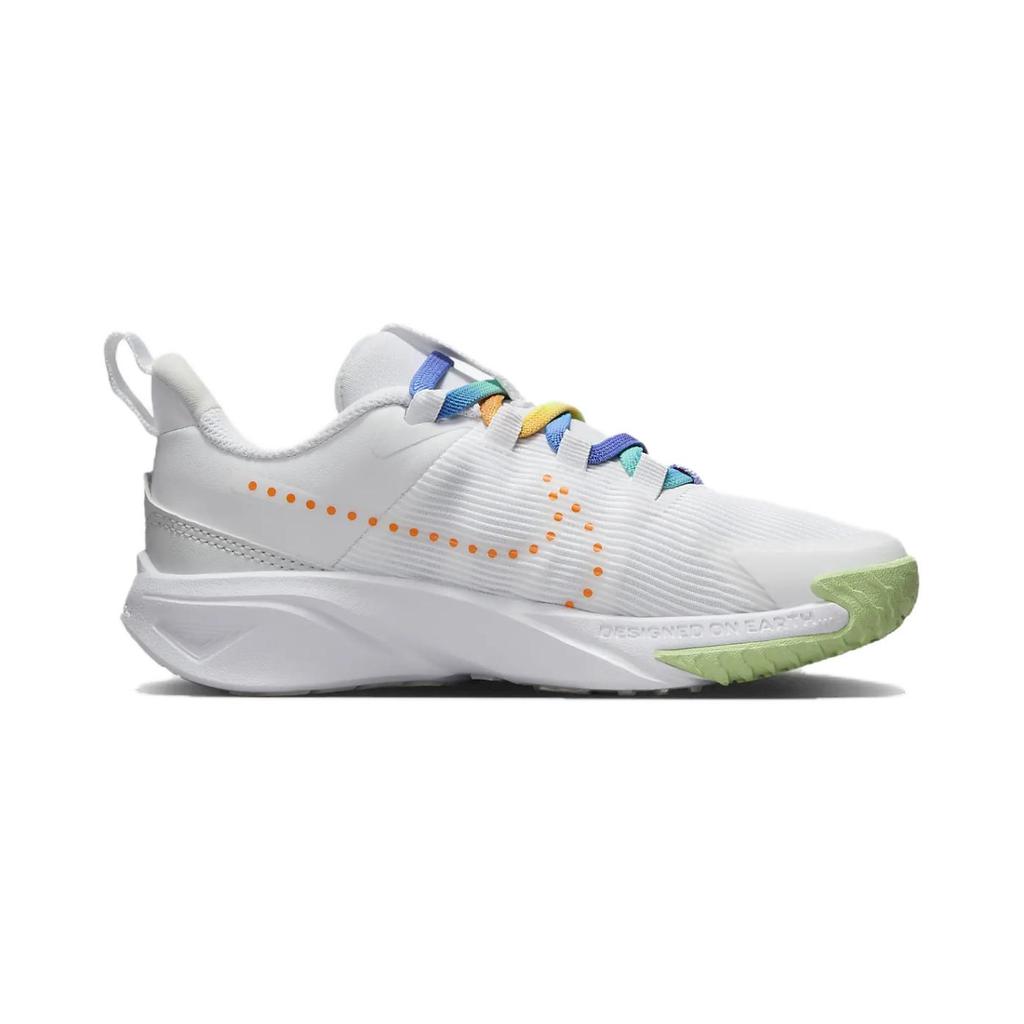 Nike Star Runner 4 Нескользящая Амортизация Дышащая Поддержка Низкие Детские Беговые Кроссовки Белый Зеленый Детские FN4980-100