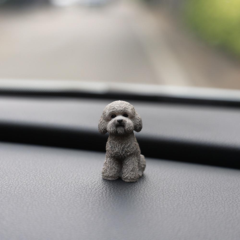 Resin Crafts Mini Animal Ornament Puppy Model Dog Action Figures Poodle Dog Figures  Kids Toys