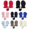 4T Polar Fleece Easy-On Baby Toddler Lanyard Mittens Boys Girls Gloves Fleece Lined Kids Mittens