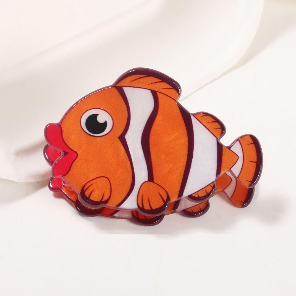 Animal PVC Claw Clip Sea Creature Large Shark Clip Cute Fish Hair Claw  Daily