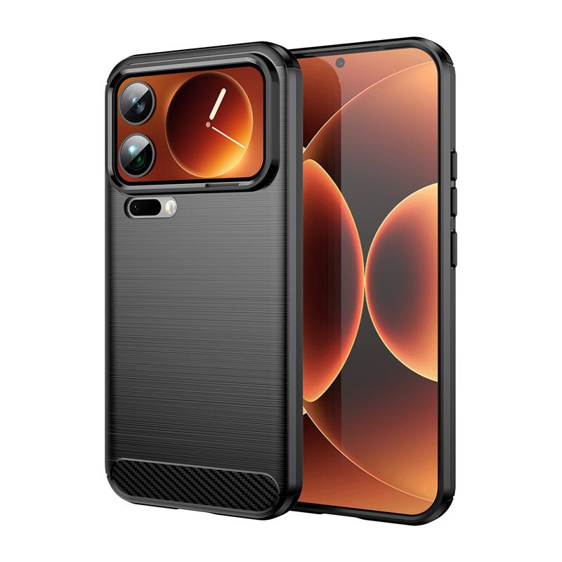 For Cover Xiaomi 17 Pro Max Case For Xiaomi 17 Pro Max Shockproof TPU Silicone Carbon Fiber Back Case For Xiaomi 17 Pro Max Case