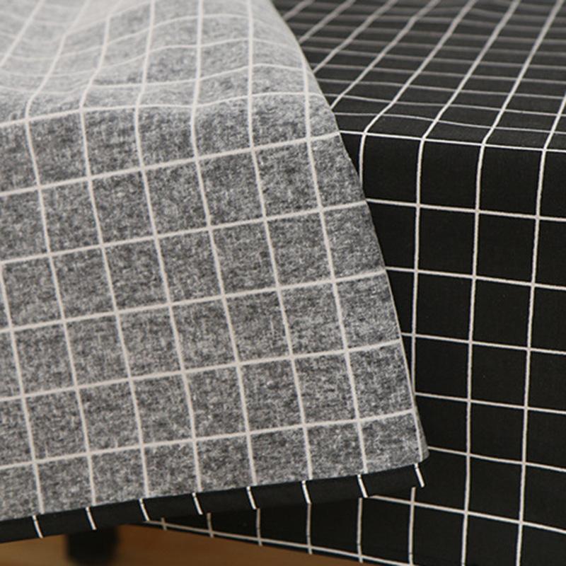 Cotton And Linen Tablecloth Solid Color Printed Plaid Coffee Table Tablecloth Rectangular Dining Table Mat Non-Slip Table Mat Minimalist