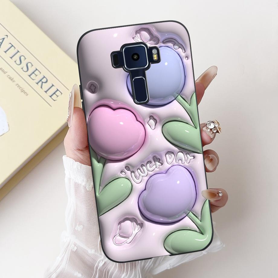 Для ASUS Zenfone 3 ZE520KL Z017D 4 Max ZC520KL X008D 3 Max ZC520TL Чехол Мягкий Силиконовый Задняя Крышка Сумка с Рисунком Сердце Бабочка Цветок