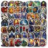 New 50 Pieces of Colored Glass Style Beauty Angel Glass Personality Creative Decorative Stickers