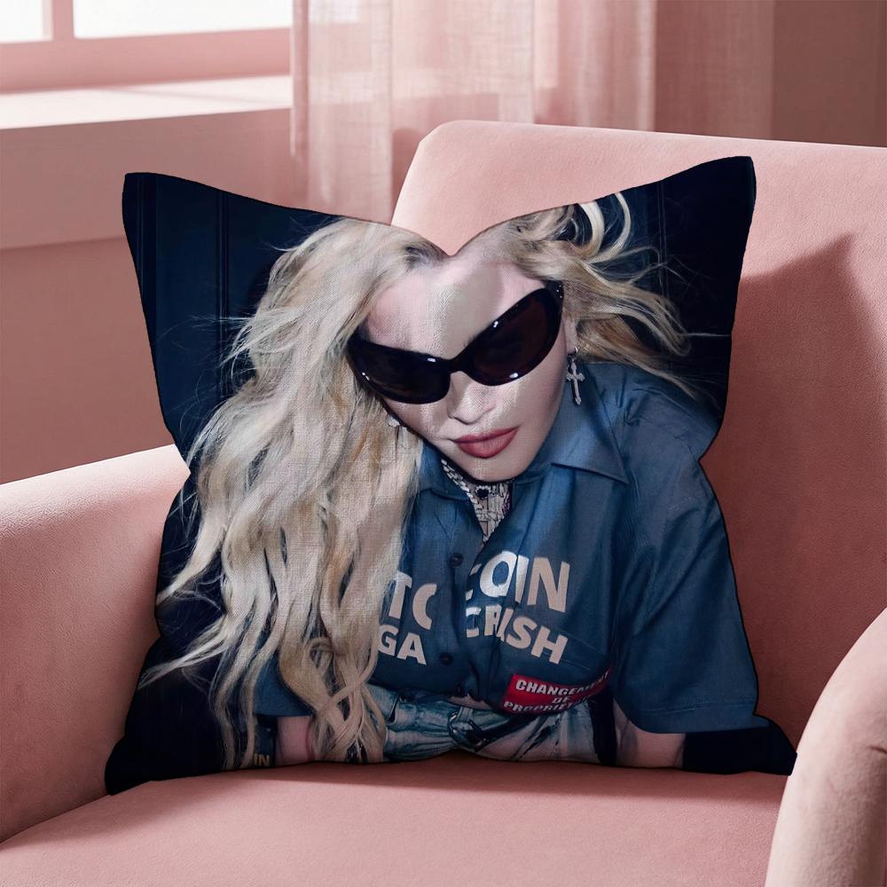 Чехол на подушку M-Madonna Певица, Многоцелевой чехол на подушку для дома и автомобиля - Двусторонний, Мягкий и прочный для ежедневного использования
