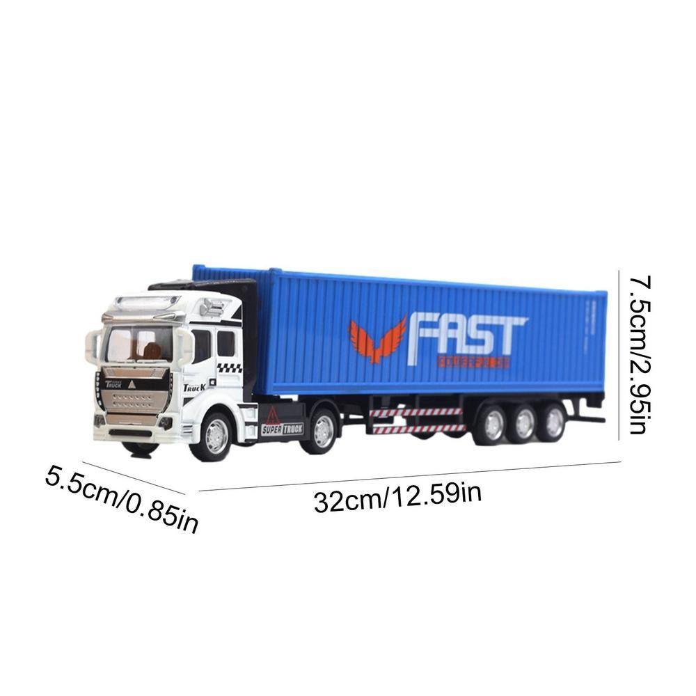 Plastic Container Transport Truck Toy Zinc Zinc Alloy Kids Toys 1:48 Transport Vehicle Toy Birthday Gift