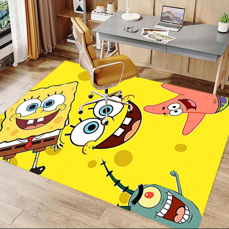 1pc Spongebob Squarepants Adventure Carpet for Playroom Bedroom Living Room Sofa Home Decor,kids Game Area Rug Non-slip Floor Mat Y7296