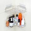 1 Set Shower Storage Rack Stable Anti-rust Convenient Shower Corner Shelf Kitchen Sundries Tripod for Home