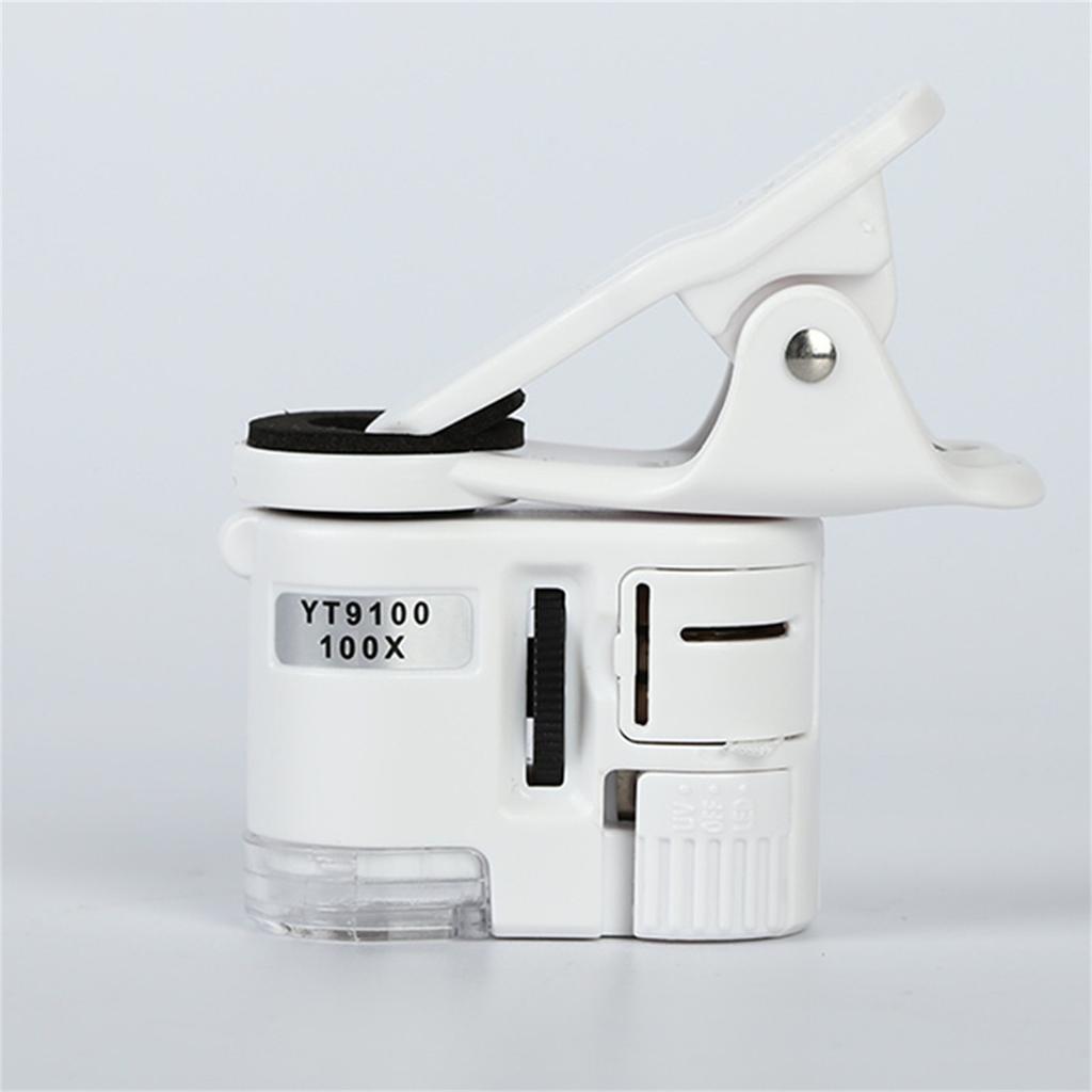 Портативный мобильный телефон микроскоп-лупа со светодиодной ручной линзой микроскопа, удобная переноска для универсальных смартфонов