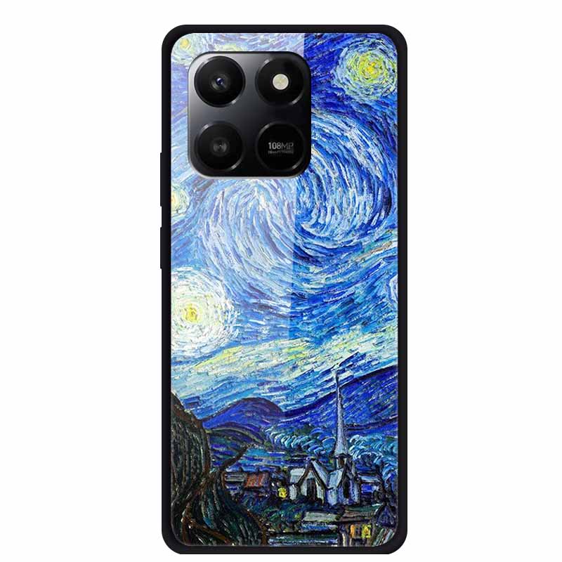 Стеклянная задняя крышка для Honor X7d 2025 Чехол X 7 D Coque Жесткий чехол из закаленного стекла для Honor 400 Smart Play 10T 5G Чехол Funda Para
