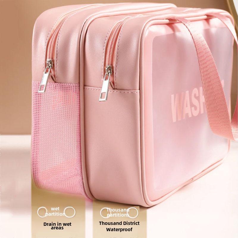 Waterproof Travel Toiletry Bag with Dry/Wet Separation and Large Capacity for Cosmetics and Swimming Gear