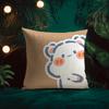 Cute Heartwarming Animals Zodiac Signs Cushion Cover Silky elegant Comfort Sofa Bed Invisible zipper Beach pillowcase