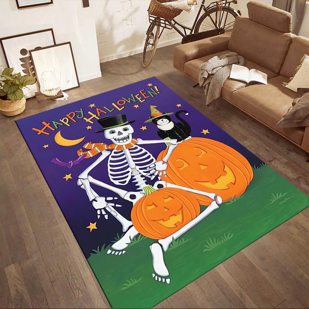 Spooky Halloween Night Floor Mats for Living Room, Bedroom and Room Decoration Are Suitable for Gifts.