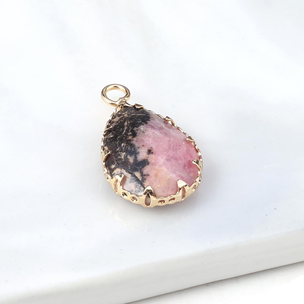 2 шт., небольшой кулон из натурального камня, граненый кулон в форме капли для изготовления ювелирных изделий, ожерелье, серьги, аксессуар для браслета