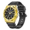 FOXBOX Fashion Men's Quartz Watch Comfort Silicone Sports Strap Military Man Watch Dual Display Waterproof Date Digital Watches